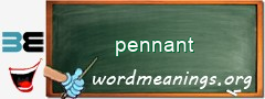 WordMeaning blackboard for pennant